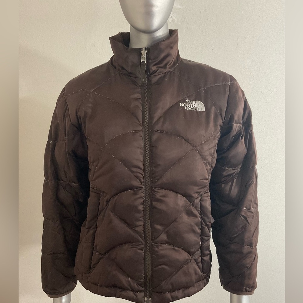The North Face Moondoggy Down Filled Drk Brown 550 Puffer Coat Girls Size Medium